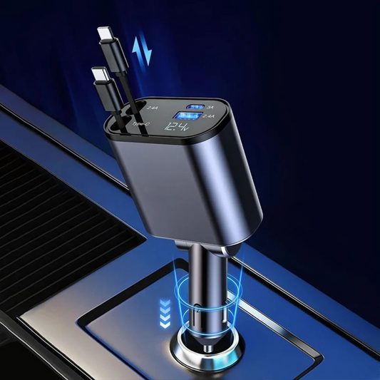 VoltMate™ 4-in-1 Retractable Car Charger