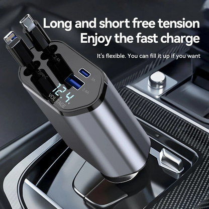 VoltMate™ 4-in-1 Retractable Car Charger
