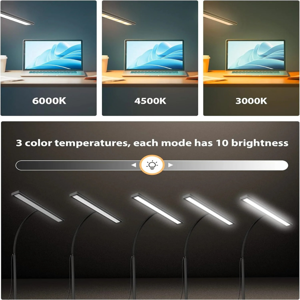 BrightArm™ LED Clamp Desk Lamp